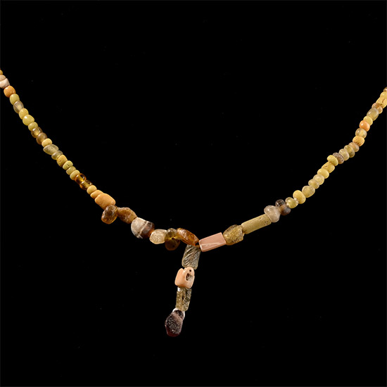 Roman Yellow Glass and Other Bead Necklace String