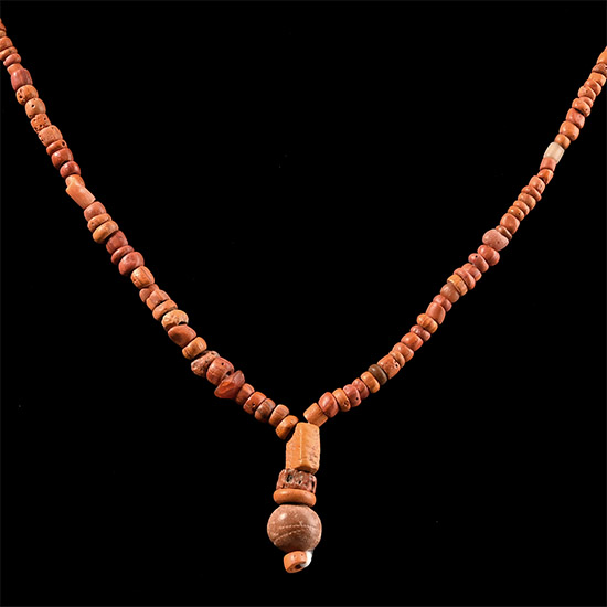 Roman Orange Glass Bead Necklace String