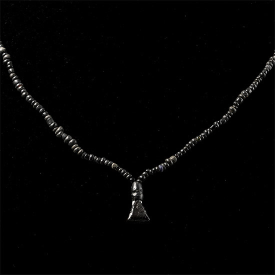 Roman Black Glass and Other Bead Necklace String