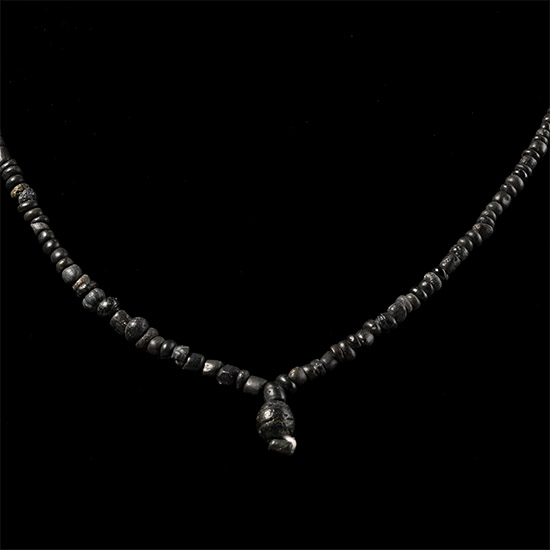 Roman Black Glass Bead Necklace String