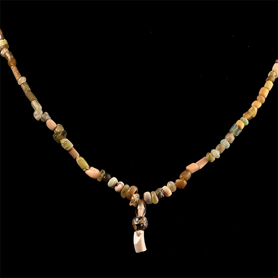 Roman Yellow Glass and Other Bead Necklace String