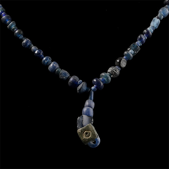 Roman Blue Glass Bead Necklace String