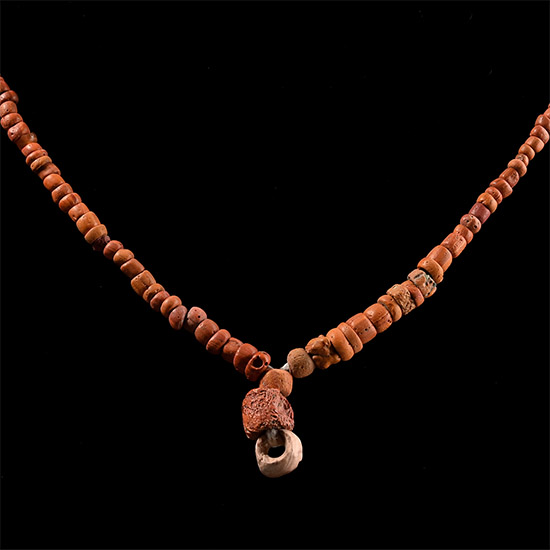 Roman Orange Glass Bead Necklace String