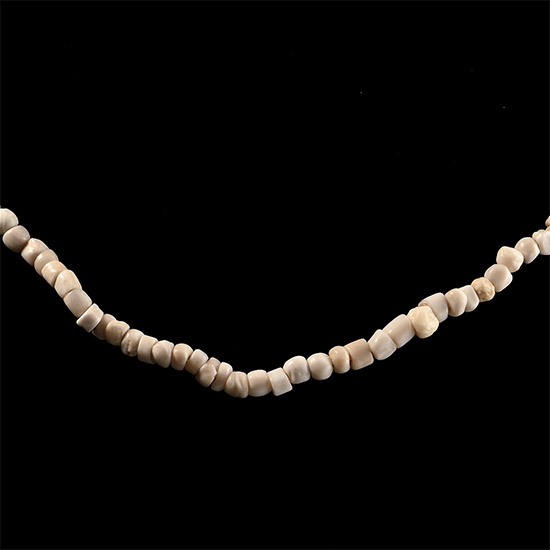Western Asiatic Cream Stone Bead Necklace String