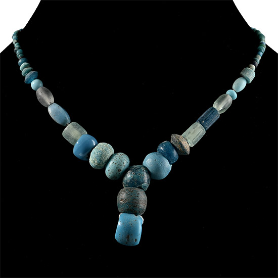 Achaemenid Turquoise Glass and Other Bead Necklace String