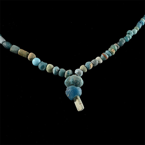 Achaemenid Turquoise Glass and Other Bead Necklace String