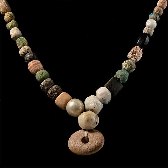 Roman Glass and Other Bead Necklace String