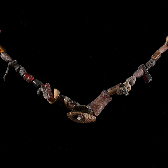 Roman Aubergine Glass Bead Necklace String