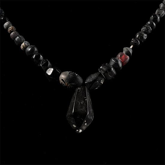 Roman Glass and Other Bead Necklace String