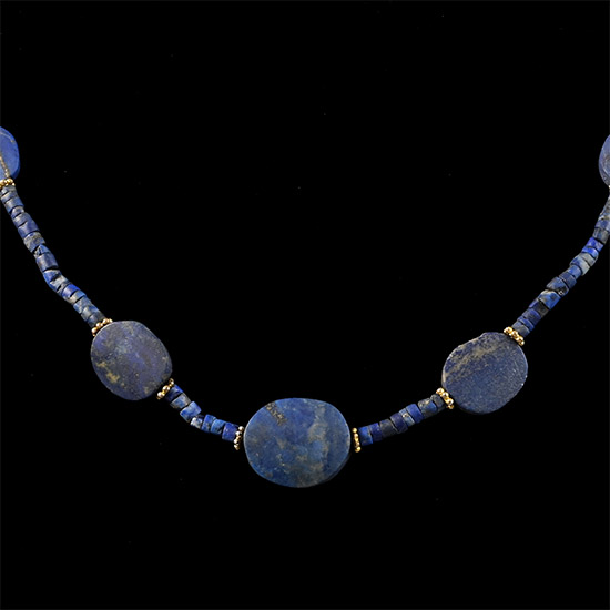 Bactrian Style Lapis Lazuli Bead Necklace String