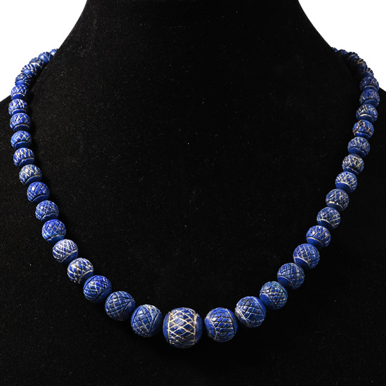 Bactrian Style Lapis Lazuli Bead Necklace String