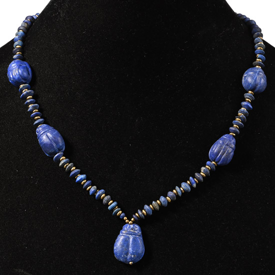 Bactrian Style Lapis Lazuli Bead Necklace String
