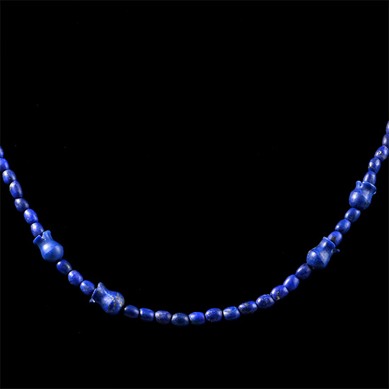 Bactrian Style Lapis Lazuli Bead Necklace String