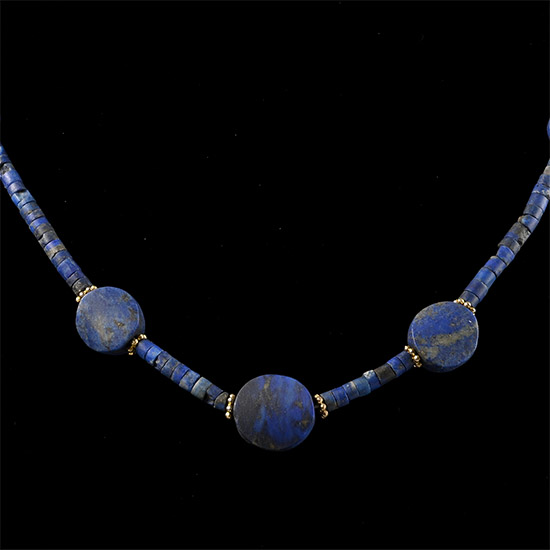 Bactrian Style Lapis Lazuli Bead Necklace String