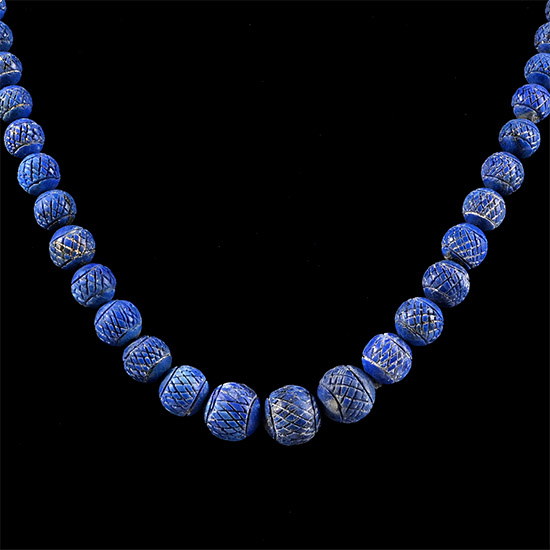 Bactrian Style Lapis Lazuli Bead Necklace String