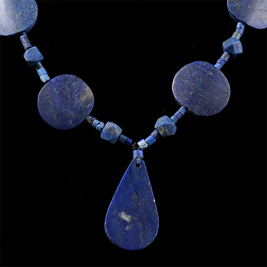 Bactrian Style Lapis Lazuli Bead Necklace String