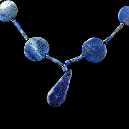 Bactrian Style Lapis Lazuli Bead Necklace String