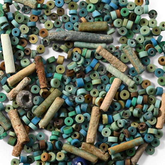 Egyptian Mixed Loose Faience Bead Group