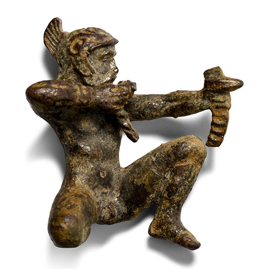 Archaic Greek Style Bronze Archer Statuette