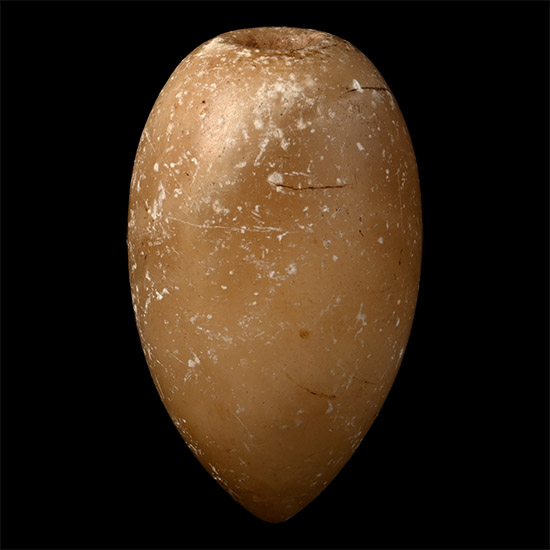 Egyptian Alabaster Miniature Torpedo Flask