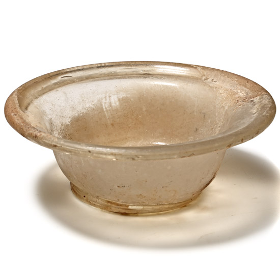Roman Aqua Glass Bowl