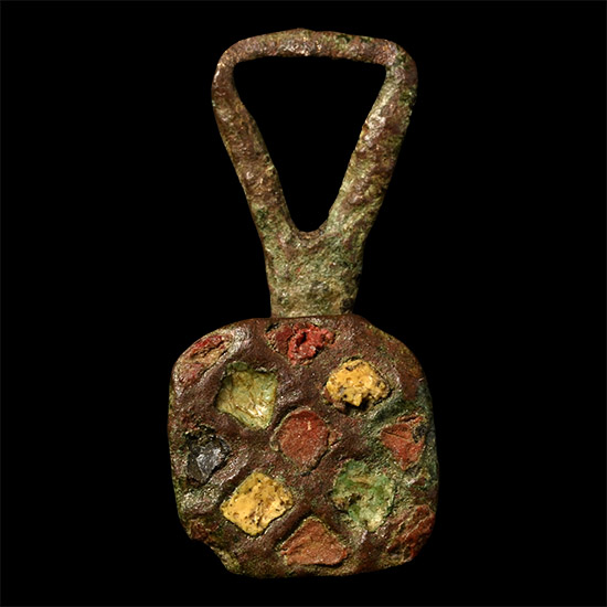 Celtic Enamelled Bronze Clothes Fastener