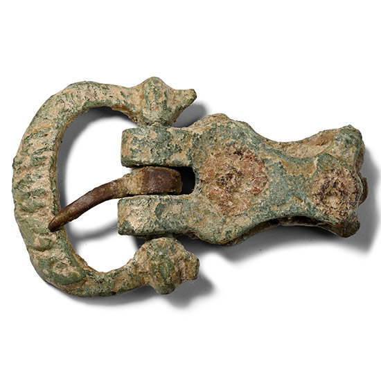 Roman Bronze Military Buckle with Plate
