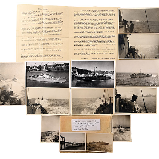 Archive of Original Photographs and Story of the German Ship Grille with Ships Official Stamp