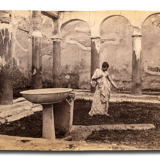 Wilhelm Von Gloeden, Albumen print - Two Taormina Photographers Stamps Verso