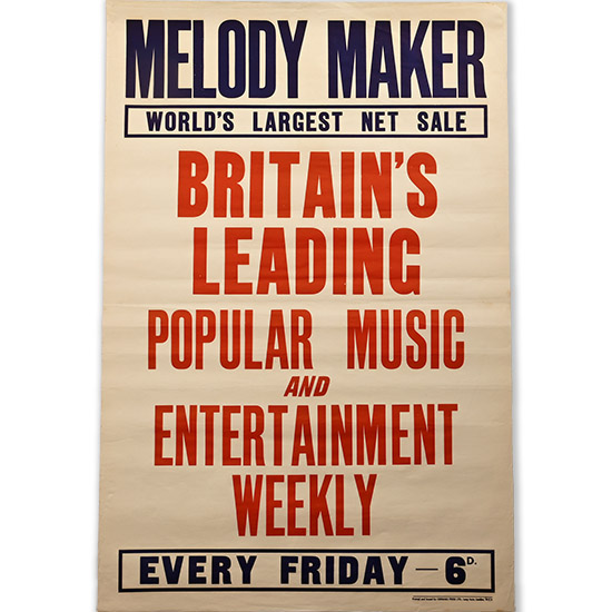 Melody Maker Magazine Original Advertising Poster