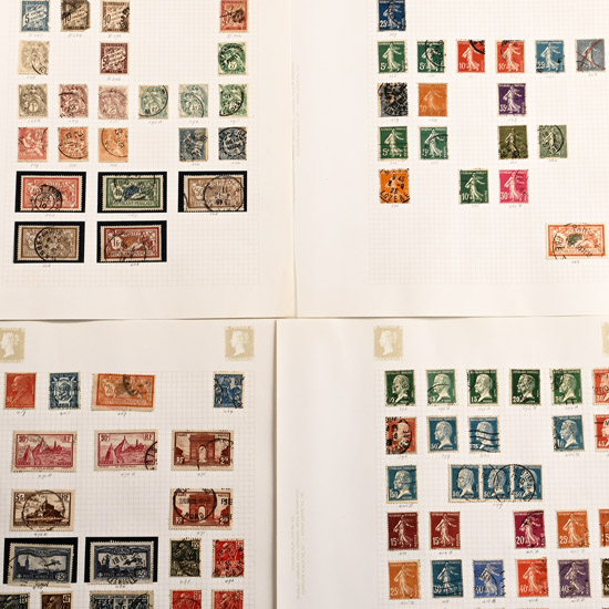 A Collection of Stamps from France