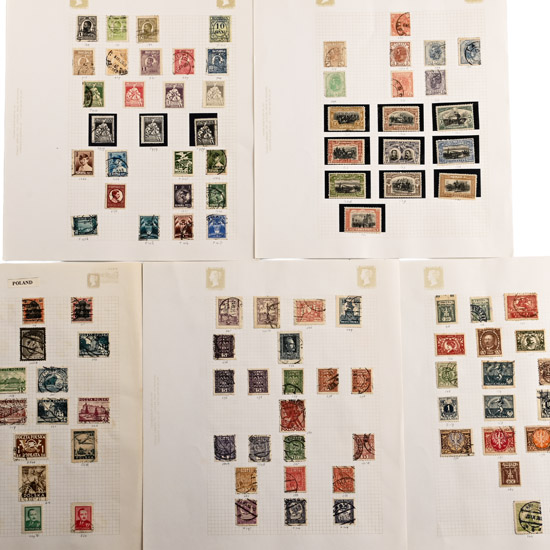 A Collection of Stamps from Romania & Poland