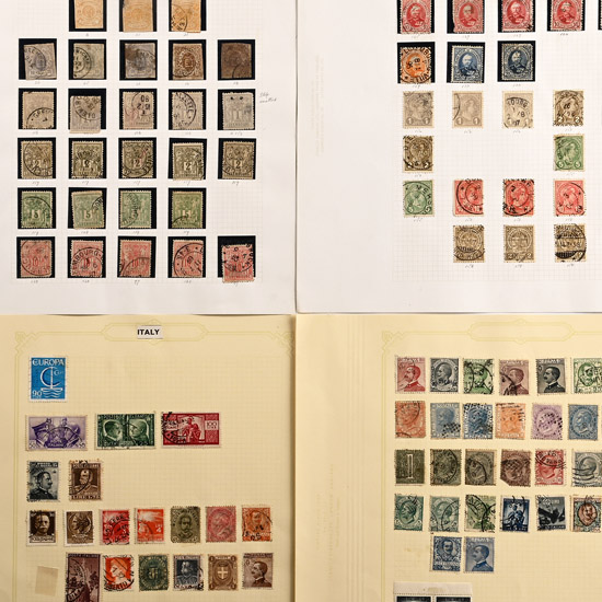 A Collection of Stamps from Italy & Luxenbourg