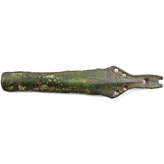 Bronze Age Votive Sword Hilt and Upper Blade Section with Shooting Star Decoration