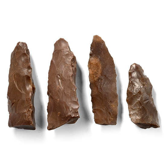 Stone Age Knapped Flint Blade Group