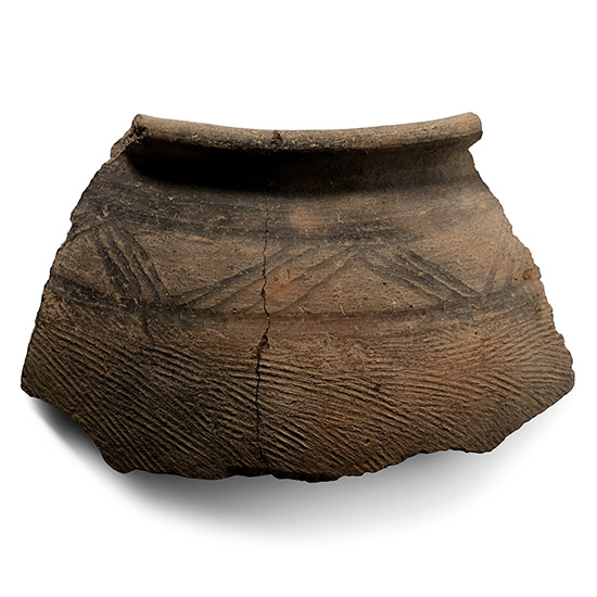 Large Romano-British Decorated Black-Burnished Ware Pot Sherd