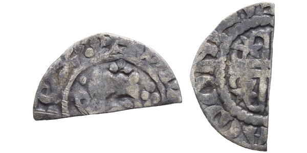 Scotland. Alexander II AR Cut Halfpenny.