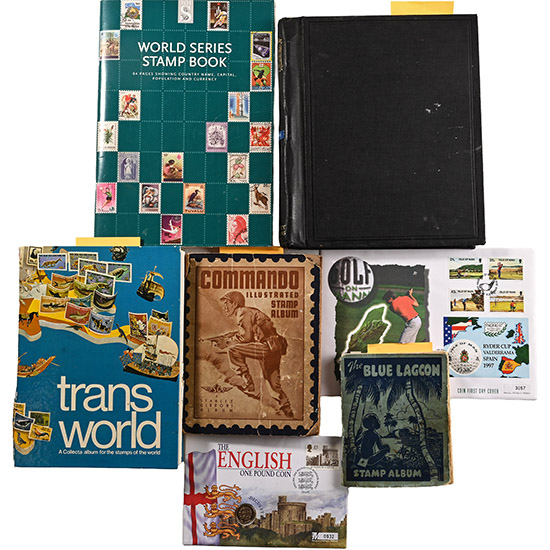 Collection of World Stamps in Five Albums