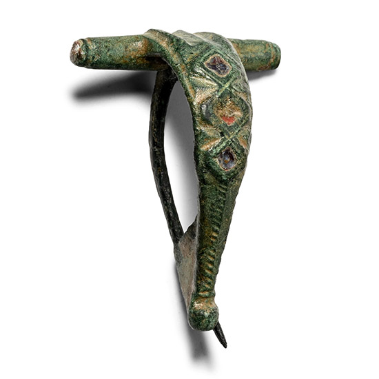 Roman Enamelled Bronze Bow Brooch