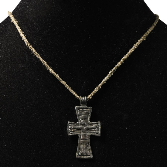 Byzantine Bronze Cross Pendant