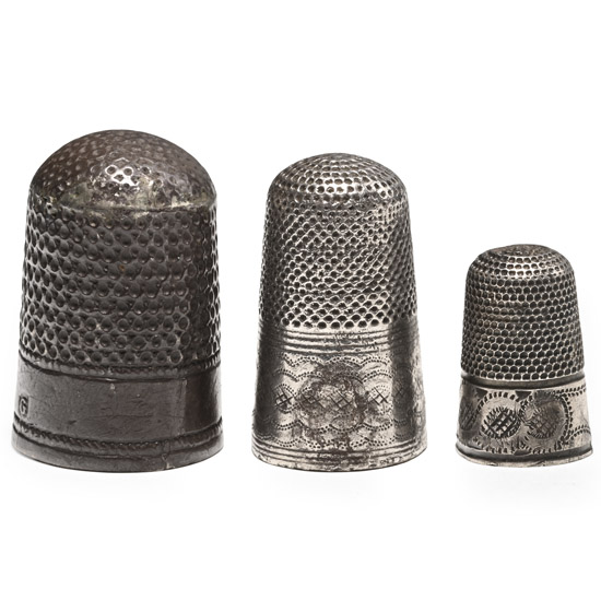 Post Medieval Silver Thimble Group
