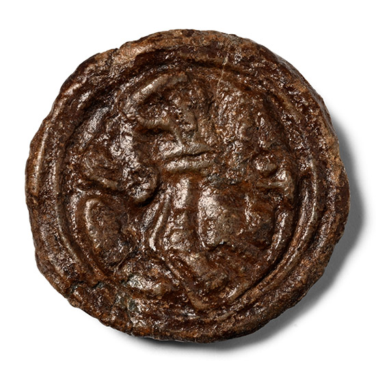Anglo-Saxon Lead Beast Facing Back Brooch