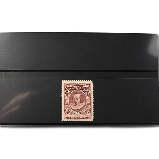 Six Cent Brown Lord Bacon Canadian Stamp