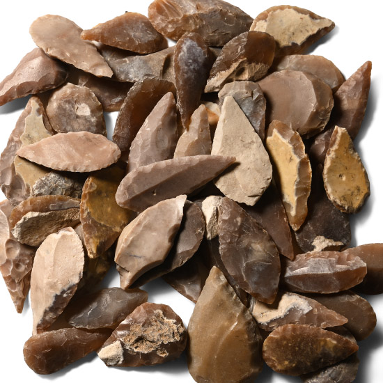 Stone Age Mixed Type Arrowhead Collection