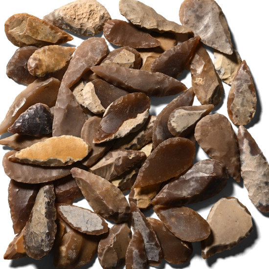 Stone Age Mixed Type Arrowhead Collection