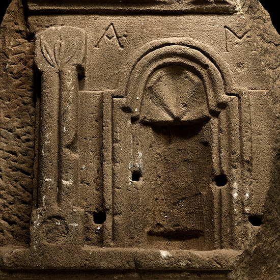 Romano-Egyptian Limestone Funerary Niche