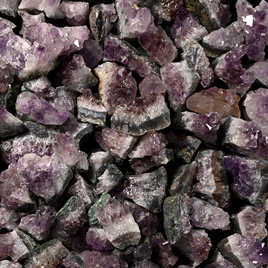 Large Group of One Hundred [100] Amethyst Crystal Sections