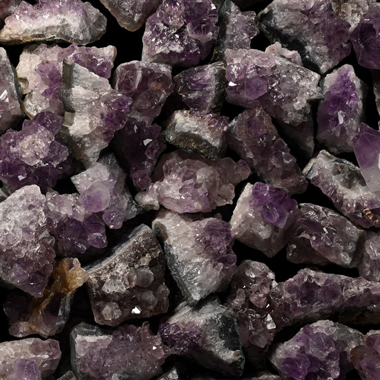 Group of Fifty [50] Amethyst Crystal Sections