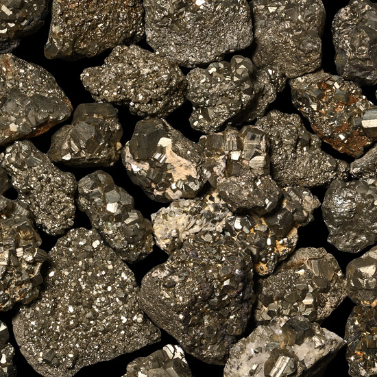 Group of Twenty Eight [28] Pyrite (Fools Gold) Specimens