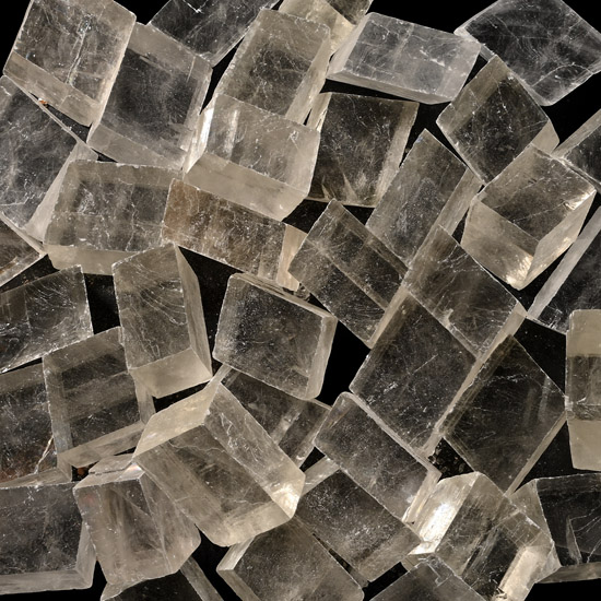 Large Group of Forty-Two [42] Cleaved Optical Calcite Specimens